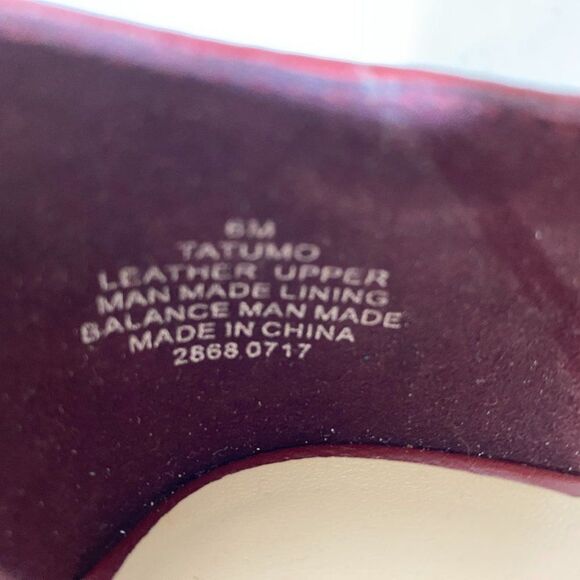 NINE WEST Burgundy Stap Ankle Tie Heels‎ - Picture 2 of 7